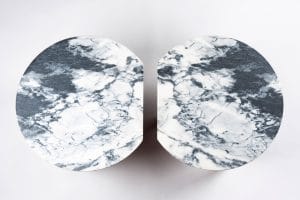 Tables basses Echo chêne et marbre allégé