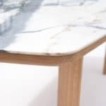 Table salle à manger chêne et marbre